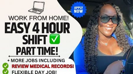 ✅ WORK A 4 HOUR EASY SHIFT PART TIME! + REVIEW MEDICAL RECORDS! WORK FROM HOME JOBS 2024