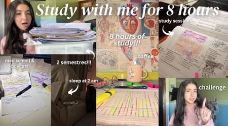 STUDY WITH ME FOR 8 HOURS *challenge*