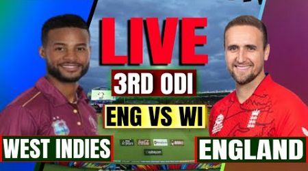 West Indies vs England 3rd Odi Live Commentary | Live Cricket Match Today | Wi vs Eng 3rd Odi Live