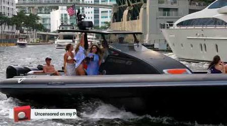 SHE IS NOT SHY AT ALL !! MIAMI RIVER BOATS | BOAT ZONE