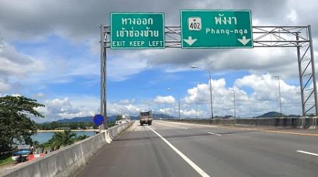 Crossing the bridge connecting Phuket Island to Khao Lak Phang Nga