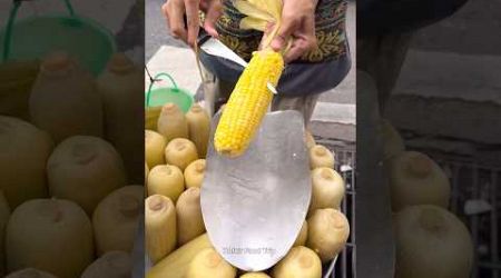 Corn Cutting Skill in Bangkok - Fruit Cutting Skill