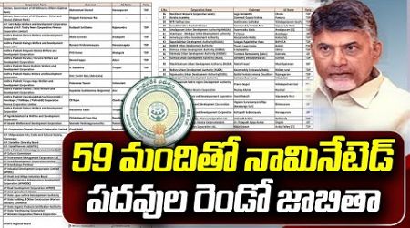 59 మందితో నామినేటెడ్ పదవుల రెండో జాబితా | Ap Govt Released Nominated Post Second List | ABN Telugu