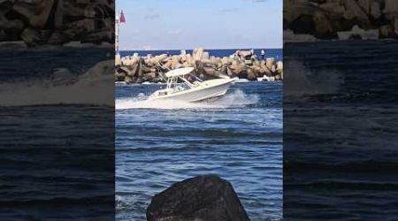 Nice Robalo &amp; Cobia Boats Head Out Of The Manasquan Inlet