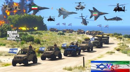 Israeli Military and International Airport of Tel-Aviv Badly Destroyed by Irani Fighter Jets - GTA 5