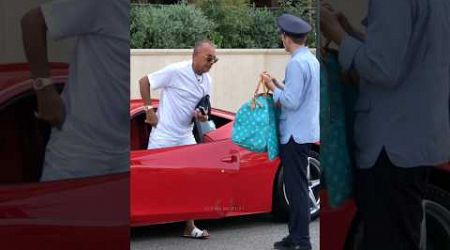 Ultra Billionaire Gentleman getting out his Ferrari at Hotel Paris #monaco #luxury #lifestyle #fyp