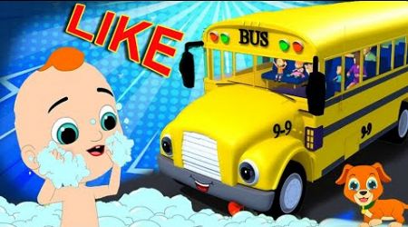 Wheels On The Bus + Bath Song | Popular Nursery Rhymes @DelTvKids