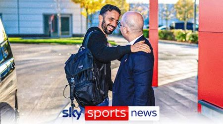 Ruben Amorim arrives at Carrington as he plans to meet with Darren Fletcher