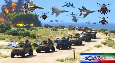 Israeli Military and International Airport of Tel-Aviv Badly Destroyed by Irani Fighter Jets - GTA 5