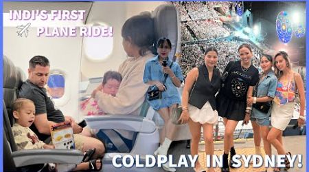 FIRST TIME TO TRAVEL WITH 3 KIDS! TARA SA SYDNEY TO WATCH COLDPLAY! ❤️ | rhazevlogs