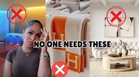 DEINFLUENCING 9 HOME DECOR ITEMS | Home decor products &amp; Trends you DON&#39;T NEED + How to fix them