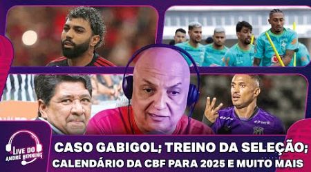 GABIGOL AFASTADO NO FLAMENGO; TREINO DA SELEÇÃO AO VIVO; CALENDÁRIO 2025 E MAIS | LIVE DO ANDRÉ