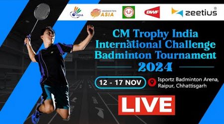 Day 2 - Court 3 - CM TROPHY INDIA INTERNATIONAL CHALLENGE BADMINTON TOURNAMENT 2024