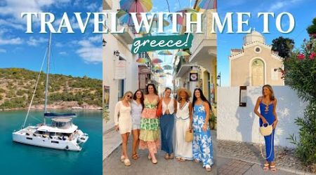 TRAVEL WITH ME TO GREECE || island hopping on a yacht with 8 girls!