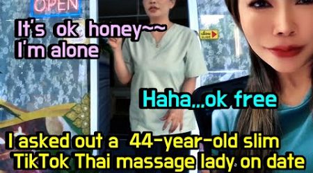 A weird massage shop in Thailand,I asked out a 44-year-old slim Thai massage lady on a date