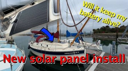 Installing a solar panel on a Cornish Crabber 26 yacht