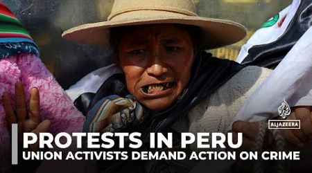 Protests in Peru: Union activists demand government action on crime