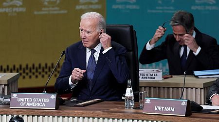 Biden meets South Korea, Japan leaders for pre-Trump huddle on risk