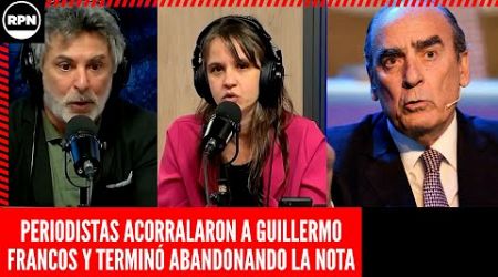 ¡NO SE LA BANCAN! PERIODISTAS ACORRALARON A GUILLERMO FRANCOS Y TERMINÓ ABANDONANDO LA ENTREVISTA