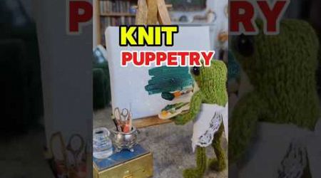 How to KNIT a FROG and brings to life through captivating animations #shorts #knitting #art