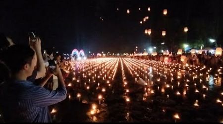 คนล้นหลามต่างชาติ 15พ.ย67เชียงใหม่ Thai Loy Krathong Chiang Mai