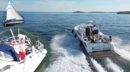 People on Boats having Fun: Drone Captures Epic Interactions on the Water!