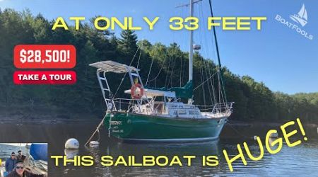 At Only 33 Feet, This SAILBOAT Is HUGE! A RARE 1981 CSY 33 Bluewater Cruiser at $28,500. FULL TOUR!