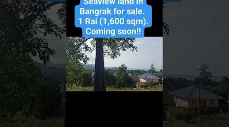 Seaview land in Bangrak, Koh Samui for sale. 1 Rai (1,600 sqm.) Coming soon!!