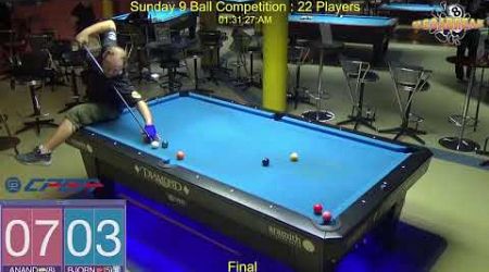 Sunday 9 Ball Competition : 17/11/24