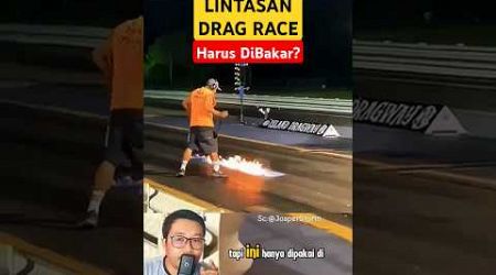 Lintasan DRAG RACE harus DiBakar? #shorts #education #automobile