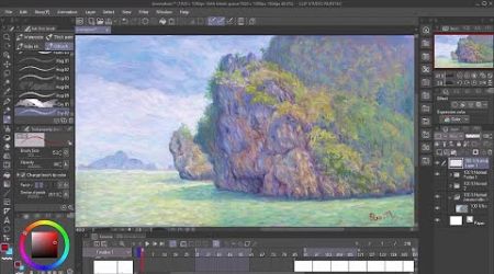 painting Ao phang nga nation park (Clip Studio Paint)