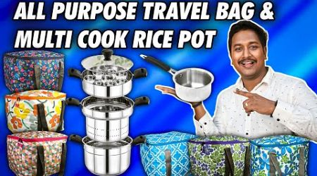 Most wanted product restock now travel bag ,sauce pan , multi cook rice pot.