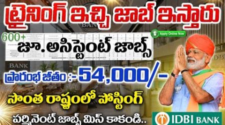 భారీగా జూనియర్ అసిస్టెంట్ జాబ్స్ || Central Govt Jobs | idbi Notification 2024 || Free Job Search