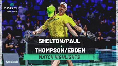 Ben Shelton/Tommy Paul v Matthew Ebden/Jorden Thompson | USA v Australia Davis Cup Finals Highlight