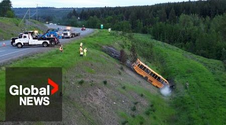 Driver suffered medical event in BC school bus crash that injured 30, killed 1 pedestrian