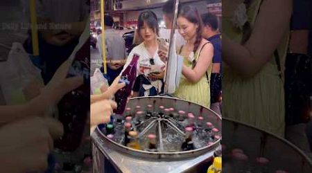 Slushy Drink With Beautiful Ladies At China Town, Bangkok - Asian Street Food #streetfood