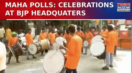 Maharashtra Poll Result: BJP Crosses 220-Mark In Trends, Celebrations Continue At HQ | WATCH Video