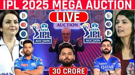 Live Ipl 2025 Mega Auction | Ipl Player Auction Live | Csk, Mi, Rcb, Kkr, Dc, Pbks, Rr, Gt, Lsg, Srh