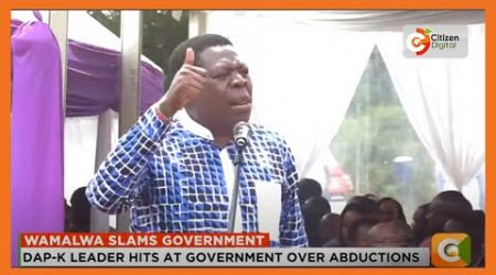 DAP-K leader Eugene Wamalwa hits at government over abductions