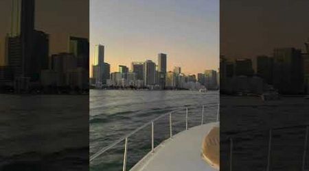 #miami #view #boat #sea #private #yacht #tour #city #lights #night #familytime #birthday #party