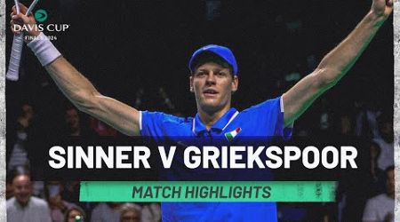 Jannik Sinner v Tallon Griekspoor | Italy v Netherlands | 2024 Davis Cup Final Match Highlights