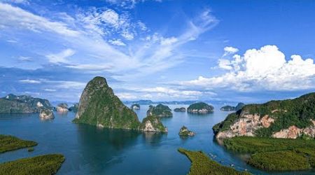 Залив Пханг Нга, Таиланд. Съёмка с дрона. Phang Nga Bay, Andaman Sea