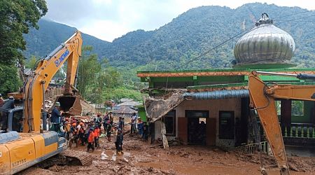 Landslide and flash floods hit Indonesia's Sumatra island, leaving 16 dead and 6 missing