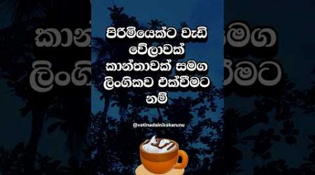 මෙහෙම කරානම් ඔක්කොම හරි 