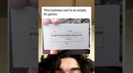 This business card is so simple, but genius