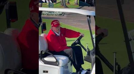 President Donald Trump playing golf at Trump International Golf 