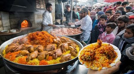 POPULAR MUMBAI MASALA STYLE CHICKEN BRIYANI &amp; CRISPY CHICKEN PULAO MAKING | ISLAMABAD STREET FOOD