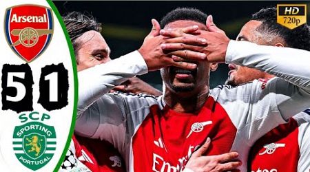 Arsenal vs Sporting CP 5-1 Latest Highlights &amp; All Goals 2024 - Gabriel 