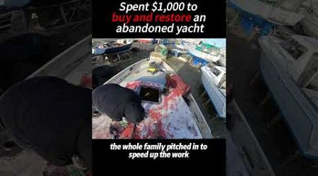 He spent $1,000 to buy and restore an abandoned yacht