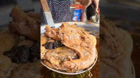 Delicious Noodles with Braised Chicken Carcass at Bangkok Street Food Thailand